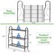 Black Metal 3-Tier Bookcase Plant Stand Indoor Outdoor Storage Rack